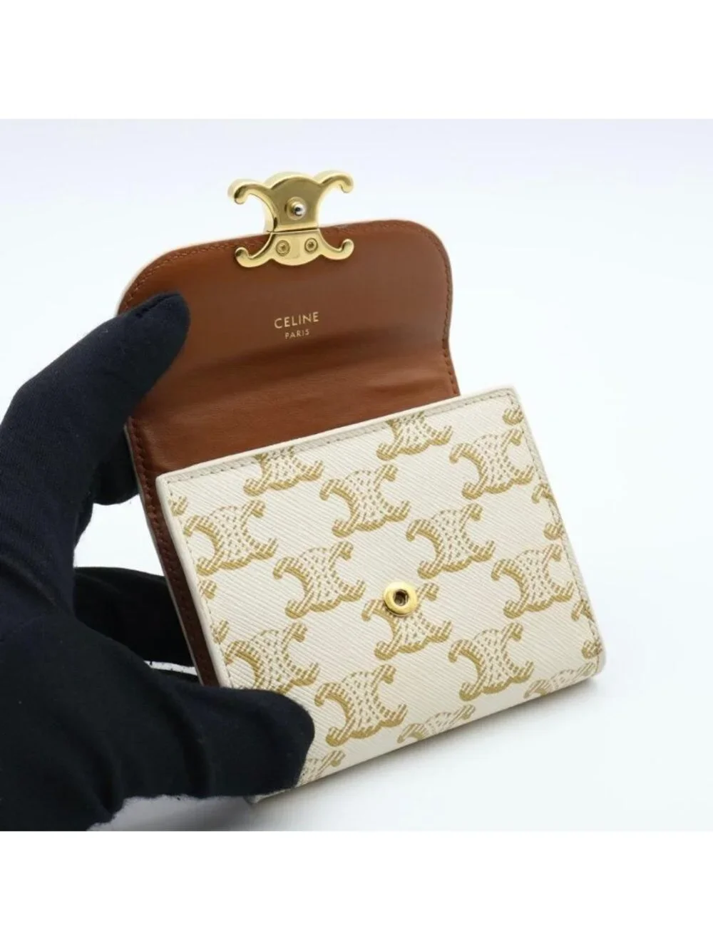 Celine Small Flap Wallet Trifold Triomphe
